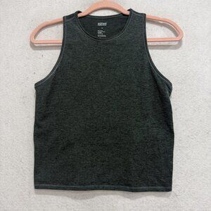 Girlfriend Collective Tank Top Womens Medium Green High Neck Cropped Racerback